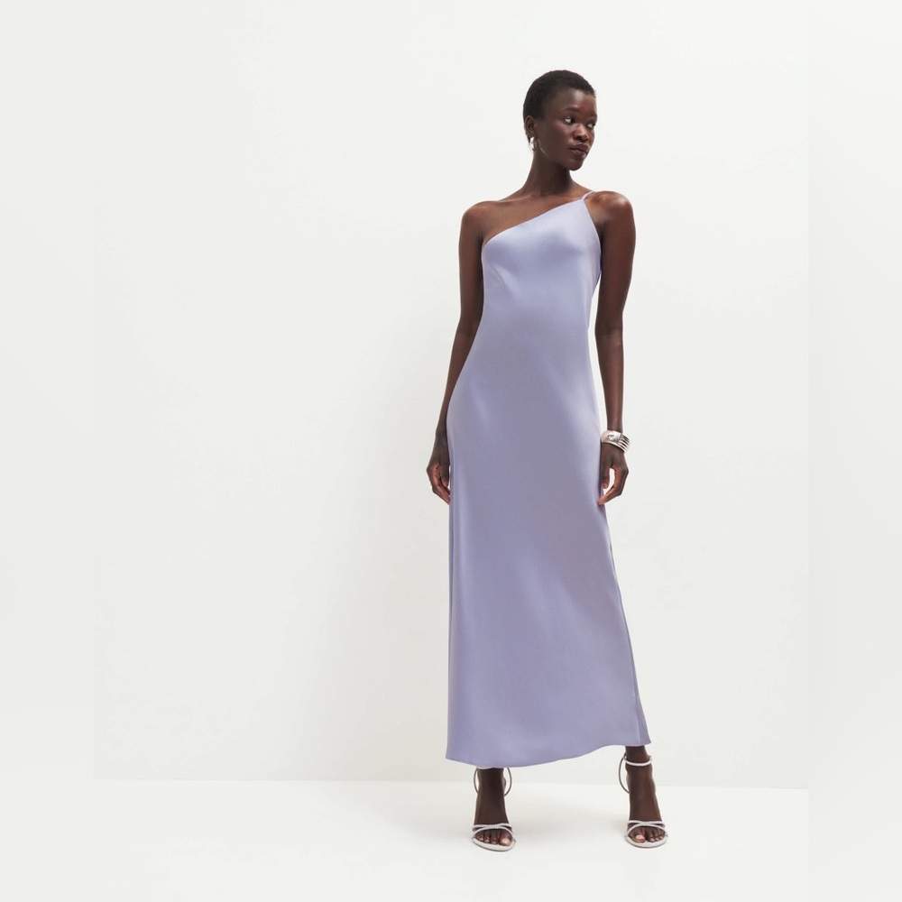 Reformation Elegant One-Shoulder Lavender Dress